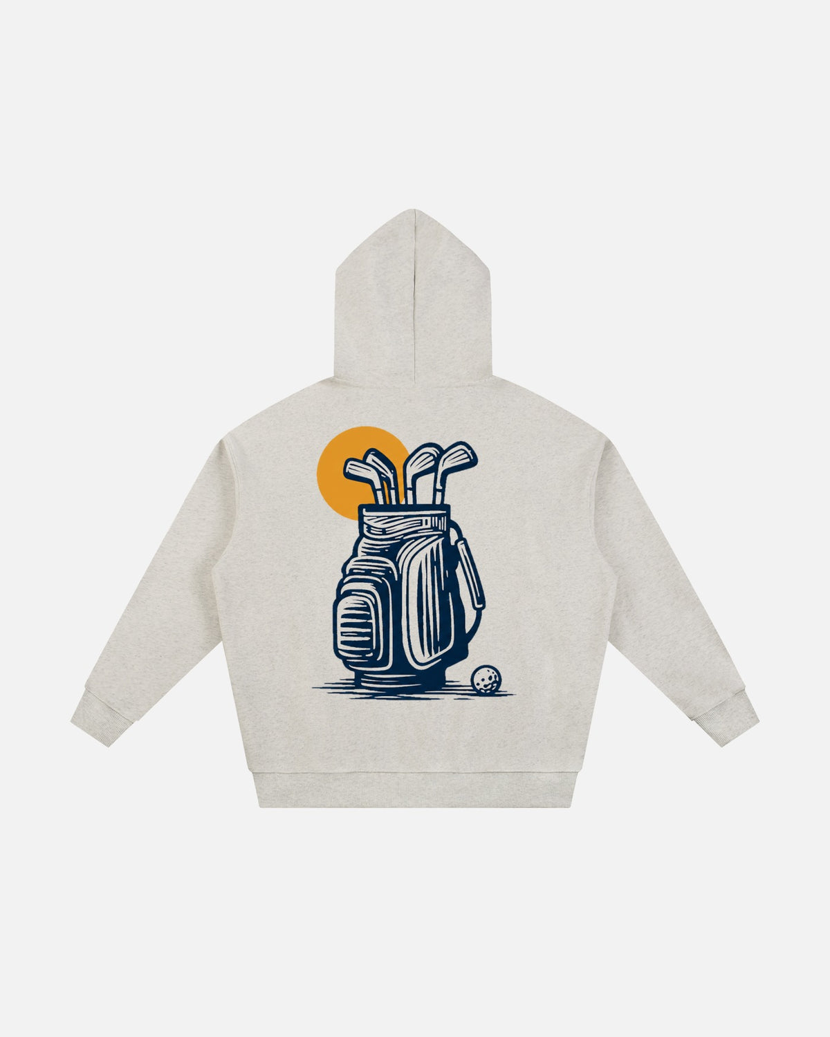 Blue Collar Logo Hoodie — Oat Gray / Apricot