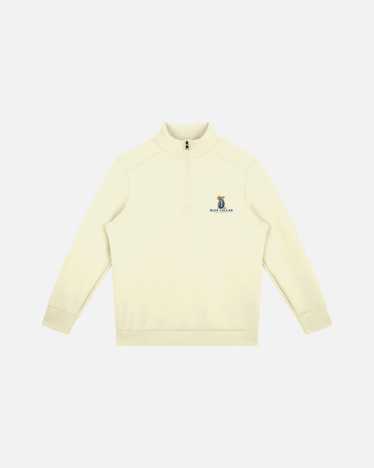 Blue Collar Quarter-Zip — White / Light Yellow