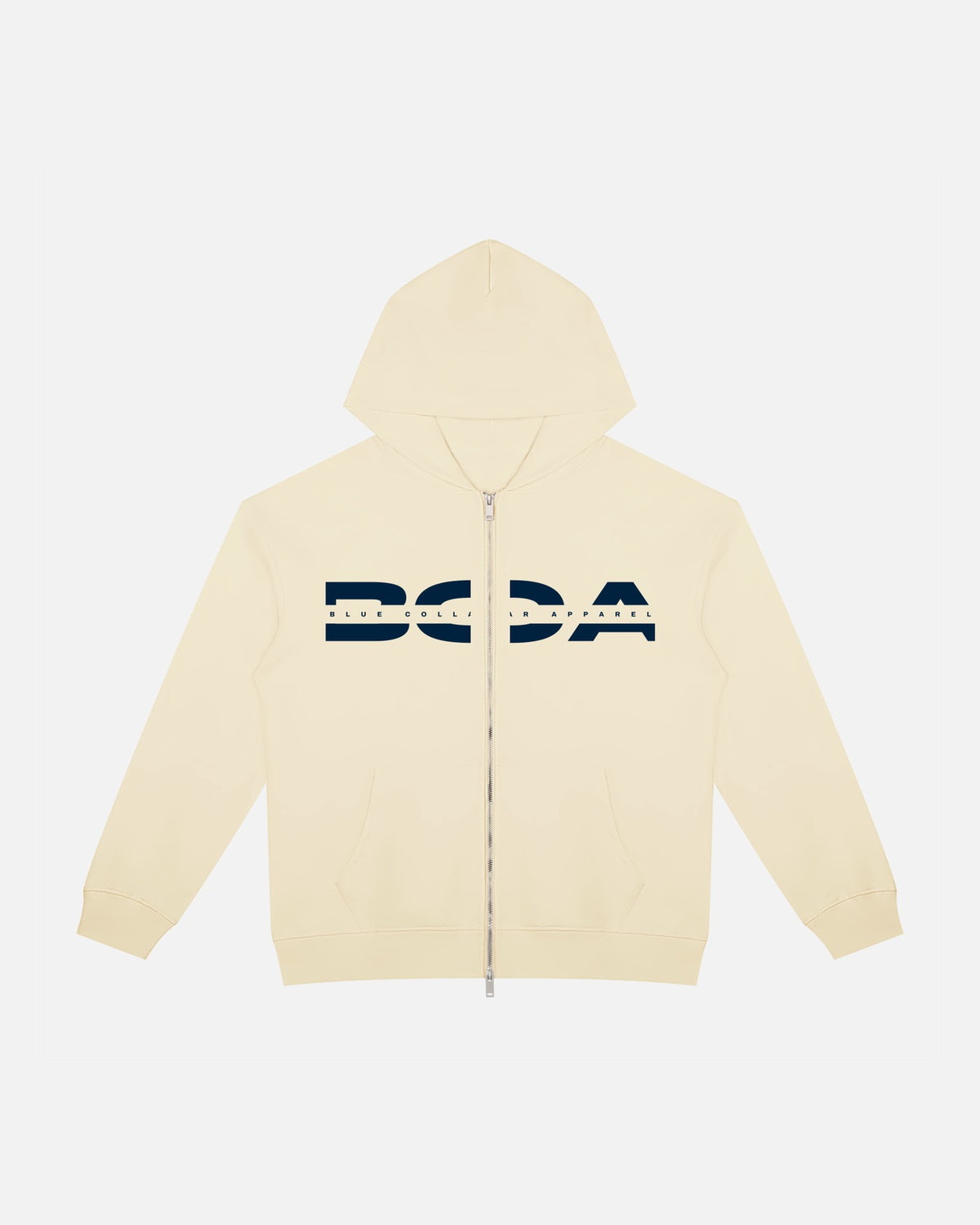 BCA Zip Hoodie — Oat Gray / White / Apricot