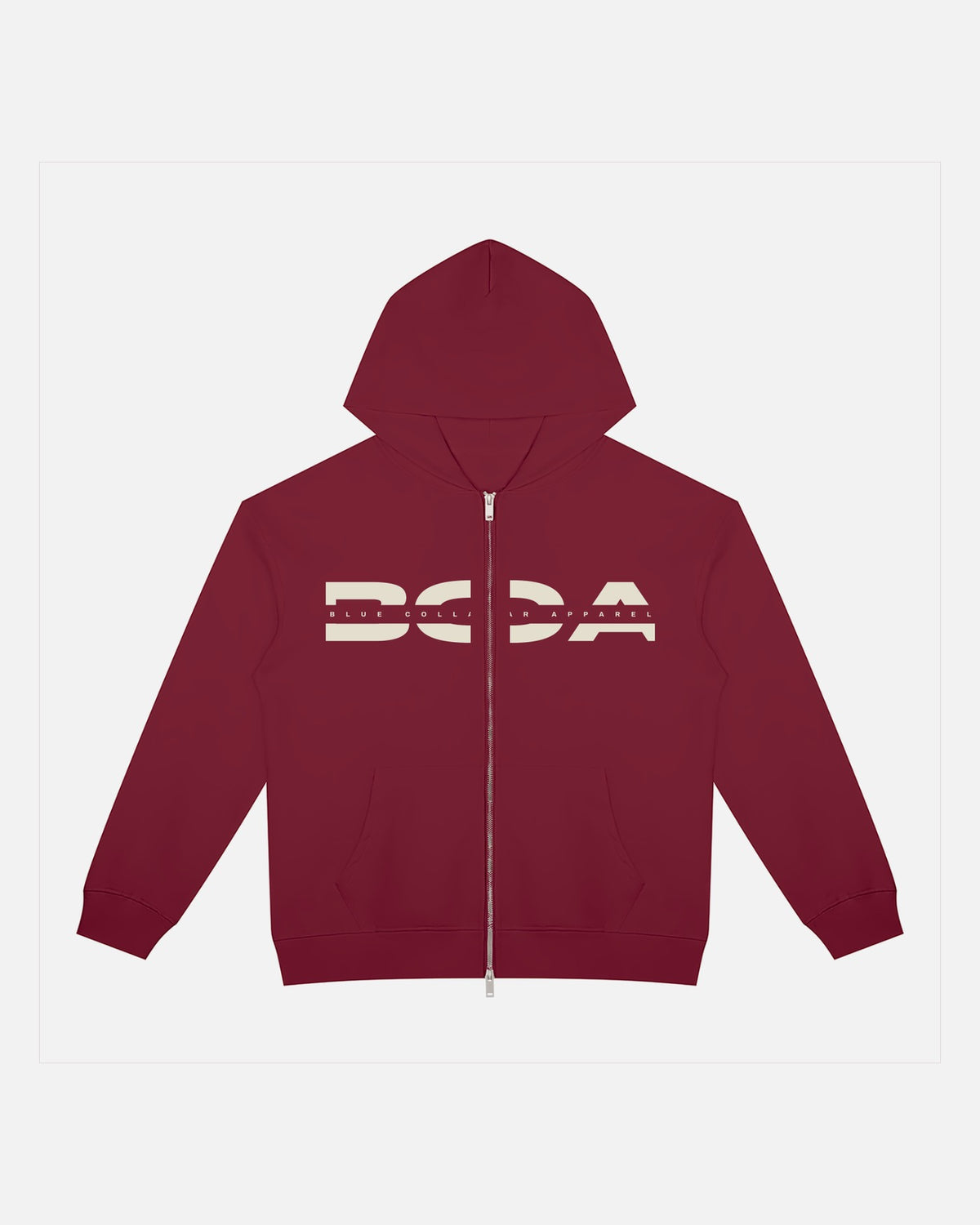 BCA Zip Hoodie — Wine Red / Green / Black / Navy