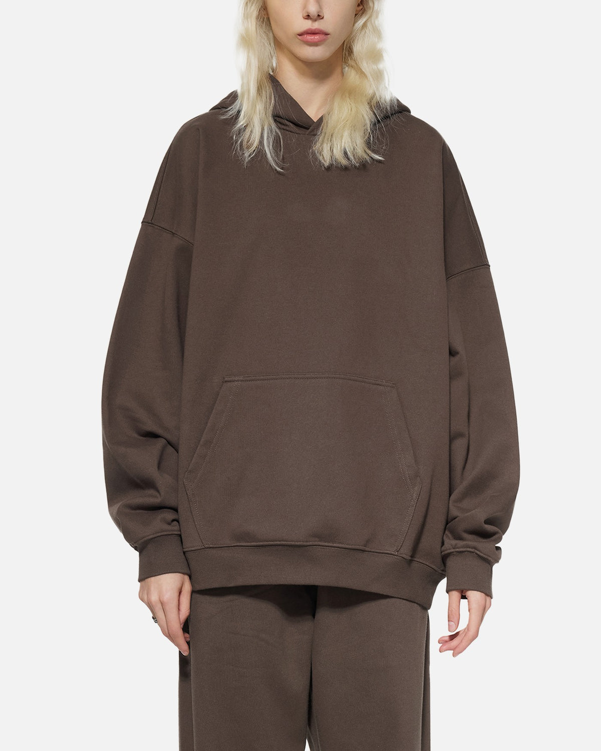 Blue Collar Logo Hoodie — Oat Gray / Apricot