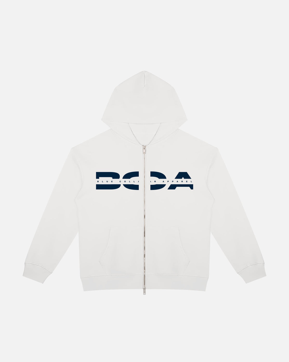 BCA Zip Hoodie — Oat Gray / White / Apricot