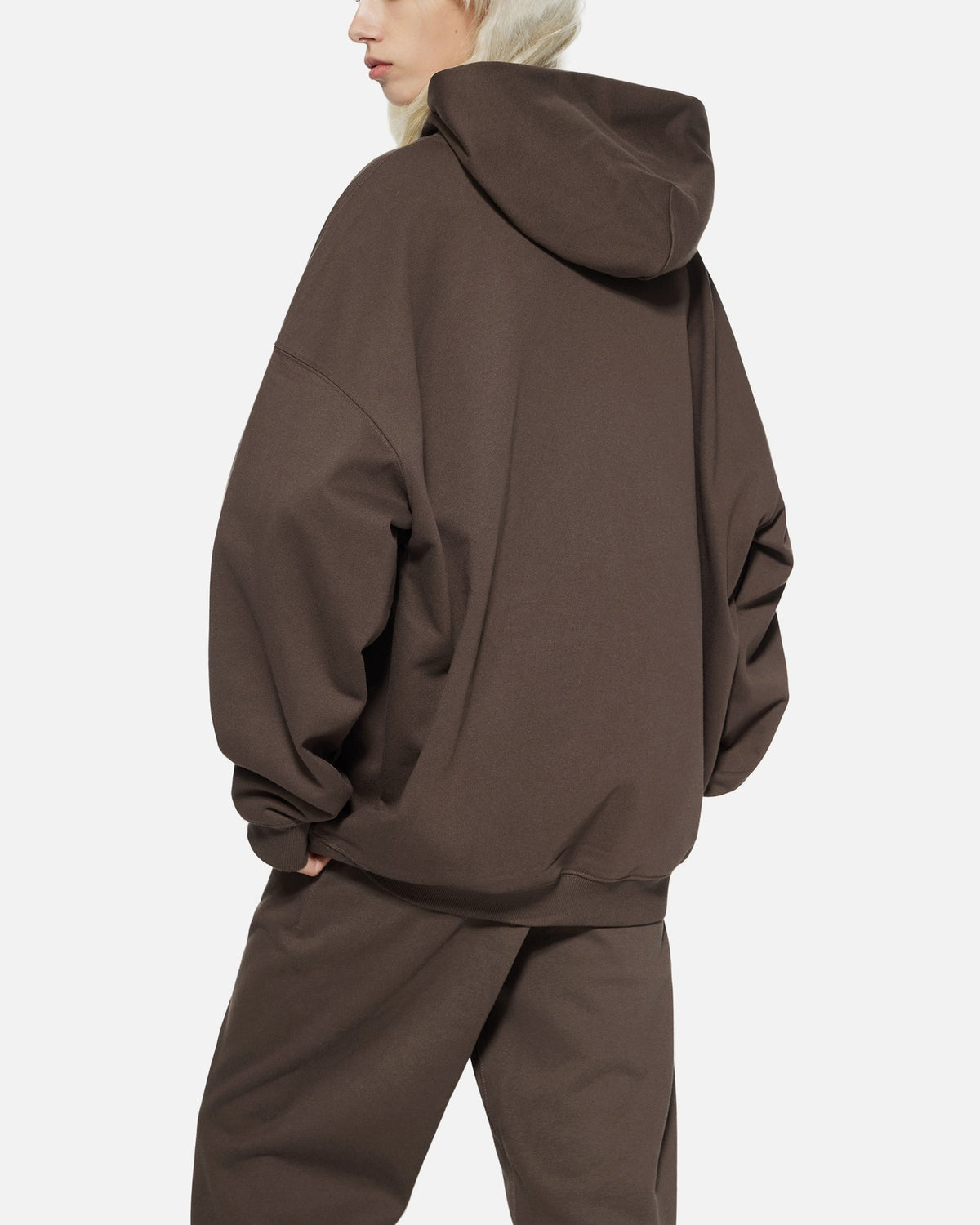 Blue Collar Logo Hoodie — Oat Gray / Apricot